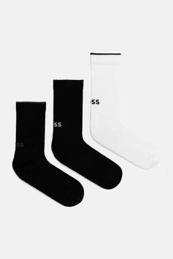 Ponožky BOSS 3-pak pánske, biela farba, 50537551