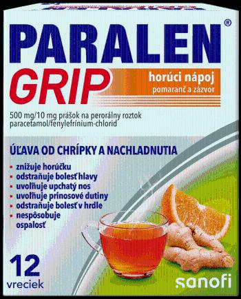 PARALEN Grip Horúci nápoj pomaranč a zázvor 12 vrecúšok