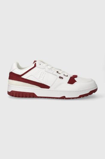 Kožené tenisky Tommy Hilfiger TH BASKET STREET LTH biela farba, FM0FM04874
