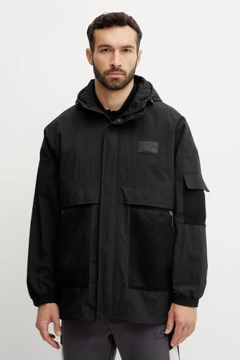 Bunda EA7 Emporio Armani čierna farba, prechodná, AF13154.7M000320