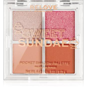 Revolution Relove Pocket Palette paletka očných tieňov odtieň Sweet Sundae 4x0.72 g