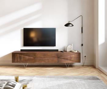 TV stolík Wyatt 175 cm Akácia hnedá 1 výklopné dvierka