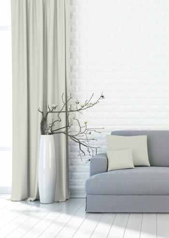 Zatemňovací dekoračný záves alebo látka, Blackout UNI 102, bielo-šedá, 150 cm 150 cm