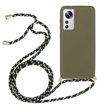 ROPE Kryt so šnúrkou Xiaomi 12 / Xiaomi 12X tmavozelený