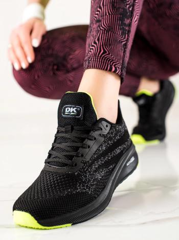 Trendy dámske tenisky čierne bez podpätku