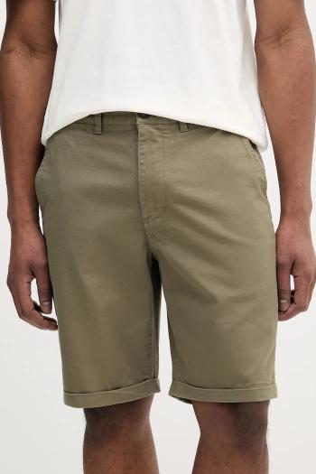 Šortky Barbour Washed Twill Chino Short pánske, zelená farba, MST0053