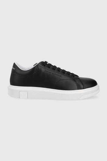 Kožené tenisky Armani Exchange čierna farba XUX123 XV534 00002