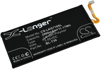 Helyettesítő okostelefon mobiltelefon akku LG Q7+, Q7+ Dual SIM 2900mAh Li-Polymer