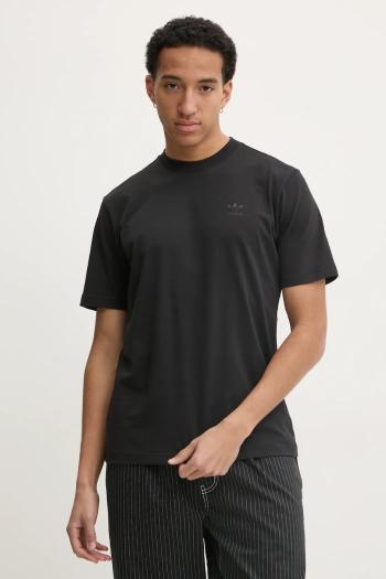 Bavlnené tričko adidas Originals Q12 TS TEE CO pánske, čierna farba, s potlačou, JP0193