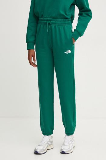 Bavlnené tepláky The North Face Essential Jogger zelená farba, jednofarebné, NF0A8A6KNL11