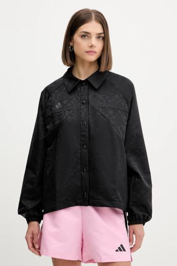 Bunda adidas House of Tiro čierna farba, prechodná, oversize, JL7647