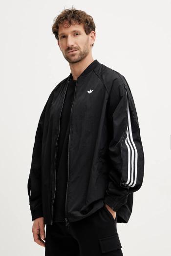 Mikina adidas Originals SST TRACK TOP pánska, čierna farba, jednofarebná, JX1618