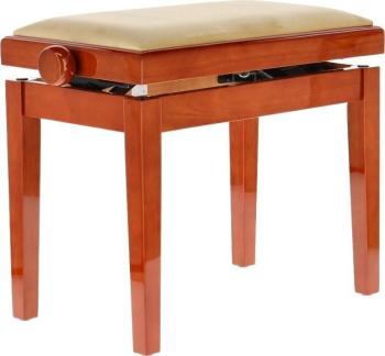 GEWA Piano Bench Deluxe Drevená klavírna stolička Cherry