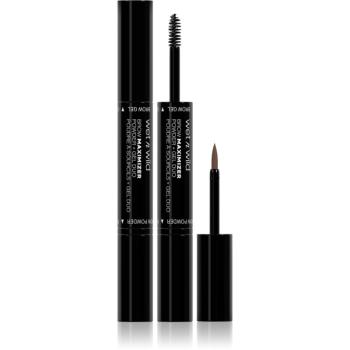 Wet n Wild Brow Maximizer Powder + Gel Duo gel pentru sprancene duo culoare Neutral Brown 3,5 ml