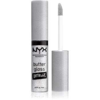 NYX Professional Makeup Butter Gloss Metallic metálfényes ajakfény árnyalat 10 Ice 8 ml