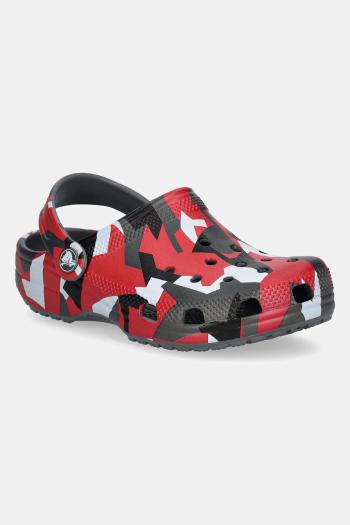 Šľapky Crocs CLASSIC GEO CAMO CLOG KIDS šedá farba, 211171