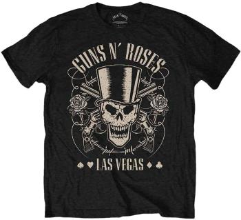 Guns N' Roses Tričko Top Hat, Skull & Pistols Las Vegas Unisex Black S