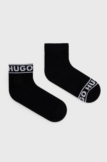 Ponožky HUGO dámske, čierna farba