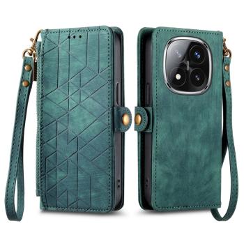 GEOM Peňaženkové puzdro pre Xiaomi Redmi Note 14 Pro+ 5G zelené