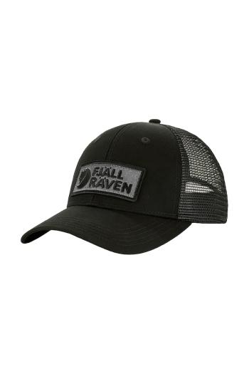 Šiltovka Fjallraven Langtradarkeps čierna farba, s nášivkou, F13100182