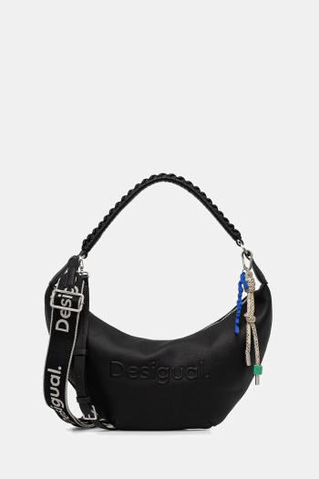 Kabelka Desigual HALF LOGO ZANTE BLACK čierna farba, 25WAXP52