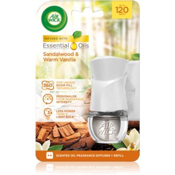 Air Wick Electric Sandalwood & Vanilla elektrický osviežovač vzduchu s náplňou 19 ml