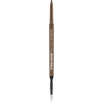 Gosh Ultra Thin precízna ceruzka na obočie s kefkou odtieň 002 Greybrown 0,35 g