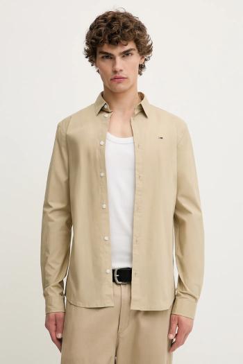 Košeľa Tommy Jeans tmavomodrá farba, slim, s klasickým golierom, DM0DM04405