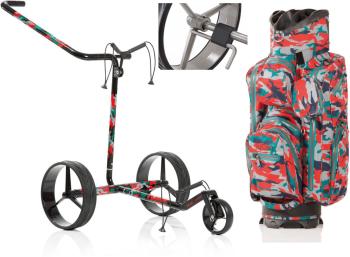 Jucad Carbon 3-Wheel Deluxe SET Camouflage Manuálny golfový vozík