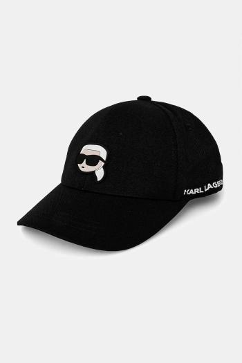 Šiltovka Karl Lagerfeld čierna farba, s nášivkou, 500118.805710