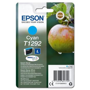 Epson originál ink C13T12924012, T1292, cyan, 485str., 7ml, Epson Stylus SX420W, 425W, Stylus Office BX305F, 320FW, azurová