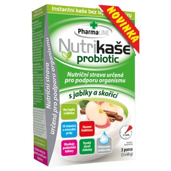 PHARMALINE Nutrikaše probiotic s jablkami a škoricou 3 x 60 g