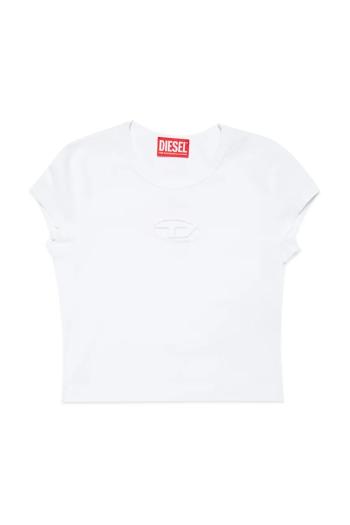 Detské bavlnené tričko Diesel TANGIE T-SHIRT biela farba, J01830