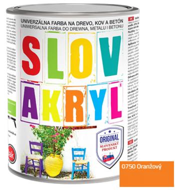 SLOVAKRYL - Univerzálna vodou riediteľná farba 5 kg 0750 - oranžová