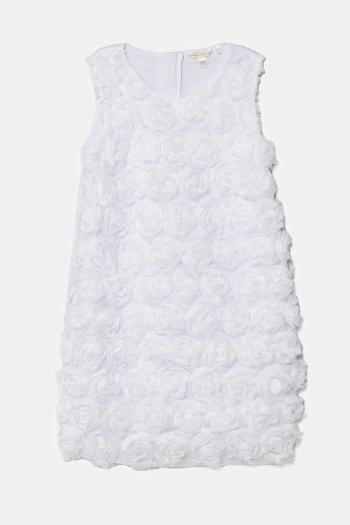 Dievčenské šaty Guess biela farba, mini, rovný strih, J5RK02 WADN0