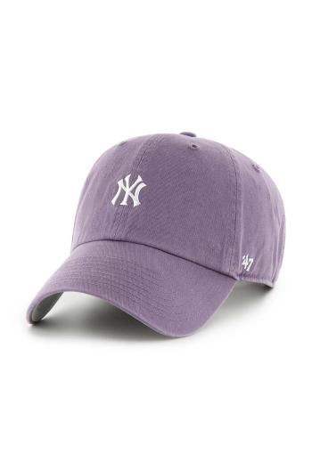 Bavlnená šiltovka 47 brand MLB New York Yankees fialová farba, s nášivkou, B-BSRNR17GWS-IIA