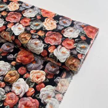Viskóza RAYON POPLIN Knitted design F digital print