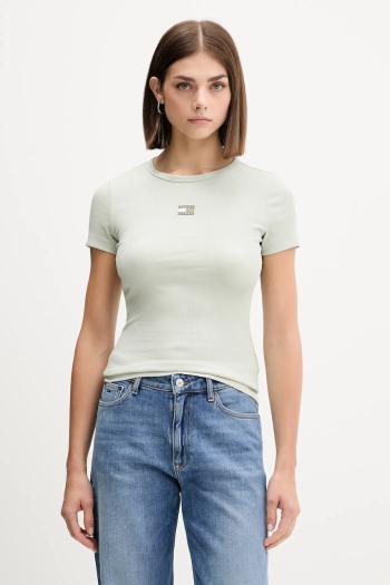 Tričko Tommy Jeans dámske, čierna farba, DW0DW17881