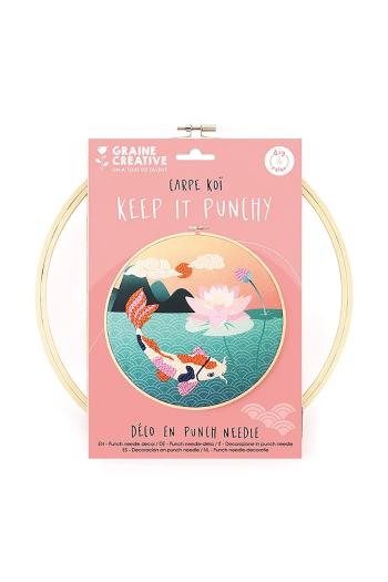 Sada na vyšívanie   Graine Creative Kit Punch Needle Carpe Koi viac farieb, 0