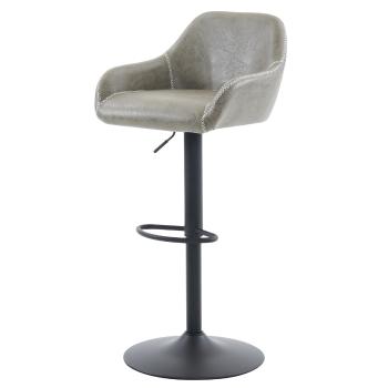 Barová stolička z ekokože B-716 GREY3, sivá