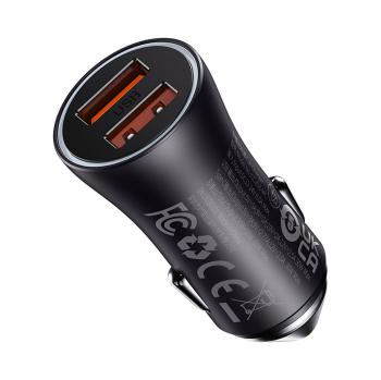 BASEUS CGJM 60W Nabíjačka do auta 2x USB čierna