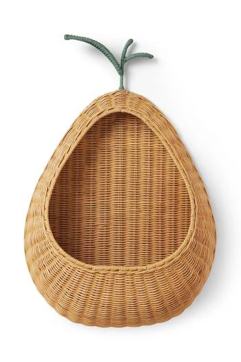Nástenný organizér ferm LIVING Pear Braided béžová farba