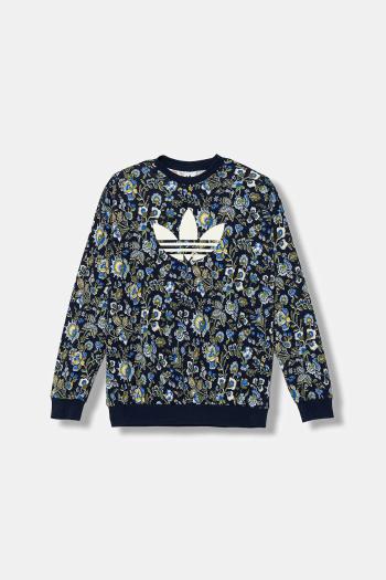 Detská mikina adidas Originals tmavomodrá farba, vzorovaná, JX6316