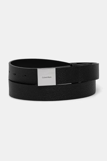 Kožený opasok Calvin Klein dámsky, čierna farba, K60K612867