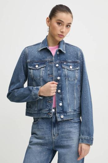 Rifľová bunda Tommy Jeans dámska, prechodná, DW0DW19781