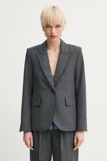 Sako ZADIG&VOLTAIRE šedá farba, jednoradové, jednofarebné, WWBL01923