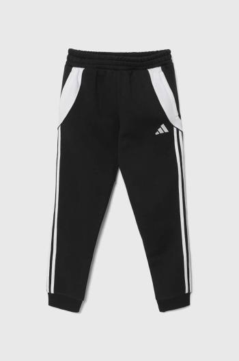 Detské tepláky adidas Performance TIRO24 SWPNTY čierna farba, s nášivkou