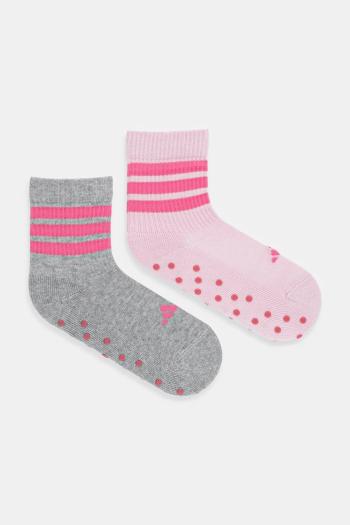 Detské ponožky adidas Performance 2-pak ružová farba, JW9794