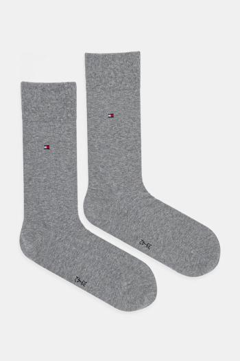 Ponožky Tommy Hilfiger 2-pak pánske, šedá farba, 371111