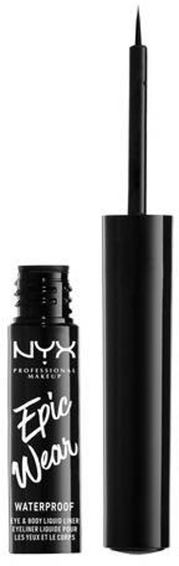 NYX PROFESSIONAL MAKEUP Epic Wear Semi-permanent Liquid Liner dlhotrvajúca linka na oči - odtieň Black 3.5 ml
